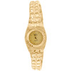 orologio Nugget da donna Geneve classico in oro giallo 10 carati con quadrante nero o champagne da 19 mm