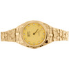 10K gult guld Herr Geneve Classic 32 mm Nugget Watch Svart eller Champagne Urtavla