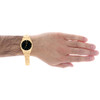 10K Yellow Gold Mens Geneve Classic 32mm Nugget Watch Black or Champagne Dial