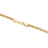 collana in oro giallo 14k da 4 mm con catena intrecciata/intrecciata a trama intrecciata 18"