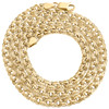 14K Yellow Gold 5mm Italian Triple Rolo Link Chain Fancy Textured Necklace 20"