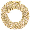 14 k gult guld 5 mm italiensk trippel rollo länkkedja fancy texturerat halsband 20"