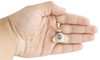 925 Sterling Silver Mens Diamond Mini Jesus Face Pendant Charm & Chain Set 1.40.