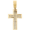 10K Yellow Gold Round & Baguette Diamond Fancy Cross Pendant 2" Charm 1.50 CT.