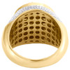 10K Yellow Gold Baguette Diamond Circle Round Frame 18mm Pinky Ring Band 1.75 CT
