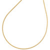 collar de mujer con cadena de caja italiana cuadrada sólida de 1 mm de oro amarillo de 10 quilates de 40 a 24 pulgadas