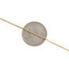 collier pour femme en or jaune 10 carats avec chaîne carrée solide de 1 mm, 16 à 24 pouces