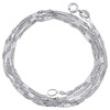 10K White Gold 1.50mm Solid Singapore Bar Fancy Chain Womens Necklace 16" - 24"