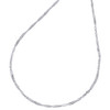 10K White Gold 1.50mm Solid Singapore Bar Fancy Chain Womens Necklace 16" - 24"
