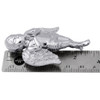 Diamond Mini 3D Angel Piece Cherub Pendant 10K White Gold 2.08" Charm 1.25 Ct.