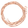 10K Rose Gold 1.50mm Solid Singapore Bar Fancy Chain Womens Necklace 16" - 24"