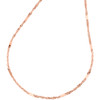 10K Rose Gold 1.50mm Solid Singapore Bar Fancy Chain Womens Necklace 16" - 24"