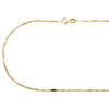 10K Yellow Gold 1.50mm Solid Singapore Bar Fancy Chain Womens Necklace 16" - 24"