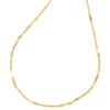 10K Yellow Gold 1.50mm Solid Singapore Bar Fancy Chain Womens Necklace 16" - 24"