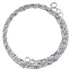 10K White Gold 1.20mm Solid Singapore Link Chain Spring Ring Necklace 16" - 24"