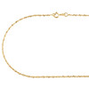 10 karat gult guld 1,20 mm solid singapore linkkæde fjederring halskæde 16" - 24"