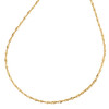 10K Yellow Gold 1.20mm Solid Singapore Link Chain Spring Ring Necklace 16" - 24"