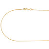 10K Yellow Gold 0.65mm Solid Diamond Cut Round Snake Chain Necklace 16" - 24"