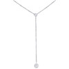 Collar de 40 cm inspirado en el diseñador del rosario de oro blanco sólido de 18 k - solo pedido especial