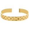 18K Yellow & White Gold Size 21cm Louis Vuitton Bangle Cuff LV Monogram Bracelet 10.50mm