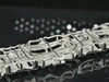 Mens Full White Diamond Bracelet Bangle Tennis XL Pave Link Design 5.16 ct. 24mm