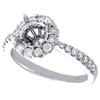 14 karat hvidguld 5/8 karat diamant semi-monteret forlovelsesring til 1 karat rund solitaire