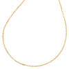 cadena tipo cable con eslabones ovalados de 1 mm en oro amarillo de 10 quilates, elegante collar italiano de 40 a 60 cm