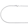 collar italiano elegante con cadena de eslabones de spiga redondos de 1 mm en oro blanco de 10 quilates de 40 a 61 cm