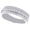 10K White Gold Round Diamond Milgrain Wedding Band Channel Set 7mm Ring 1 /2 CT.