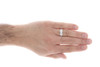 10K White Gold Round Diamond Milgrain Wedding Band Channel Set 7mm Ring 1 /2 CT.