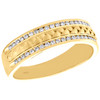 14K Yellow Gold Channel Set Diamond Braided Wedding Band 6mm Weave Ring 1/3 CT.
