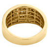 14K Yellow Gold Round & Baguette Diamond Statement Pinky Ring 12.50mm Band 1 CT.