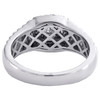 14K White Gold Baguette Cut Diamond Step Shank Cluster Wedding Band Ring 1/3 CT.