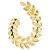 14K Yellow Gold Real Diamond Leaf Frame Oval Wreath Cluster Slide Pendant 3/4 CT