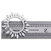 14K White Gold Round Diamond Open Cricle Cluster Slide Pendant Sun Charm 3/4 CT.