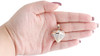 10K Yellow Gold Real Diamond Shape 3D Outline Pendant 1.40" Mini Charm 0.89 CT.