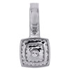 colgante deslizante con halo elegante en racimo de diamantes en oro blanco de 10 k. Dije pavimentado de 0,75" de 1/3 qt.