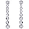 14K White Gold Graduating Diamond Studs 1.40" Miracle Illusion Earrings 1/2 CT.