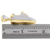 10K Yellow Gold Real Diamond Designer Shoe Pendant 1.65" Sneaker Charm 0.74 CT.