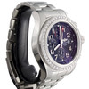 Breitling a13371 super avenger 48mm xl blå skive automatisk diamantur 3,60 ct