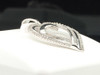 Ladies 10K White Gold Love Heart Diamond Pendant Charm For Necklace 1/4 CT.