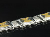 Mens Black & Yellow Diamond Link Bracelet .925 Sterling Silver Round Pave 3 Ct