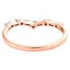 14K Rose Gold Baguette Diamond Anniversary Band Stackable Contour Ring 1/5 CT.