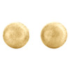 Genuine 14K Solid Yellow Gold 8mm Linen Mirror Textured Ball Stud Post Earrings