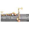 orecchini pendenti pendenti in oro tricolore 14k con perline intrecciate a taglio di diamanti da 1,55 pollici