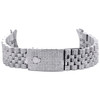 Boucle/fermoir de bracelet de montre en diamant pour hommes pour s'adapter au boîtier Rolex DateJust de 36 mm, 1,50 CT.