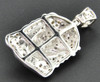 Diamond Jesus Face Pendant Piece 10K White Gold 0.20 Ct Micro Mini Charm