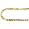 Mens 1/20th Bonded 10K Yellow Gold 6mm Hollow Wheat Franco Chain 26" Necklace