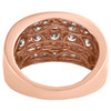 14K Rose Gold Round Diamond Wedding Band Channel Set 14mm Mens Pinky Ring 2 CT.
