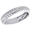 14K White Gold Round Cut Diamond Swirl Eternity Wedding Band 4.50mm Ring 1/5 CT.